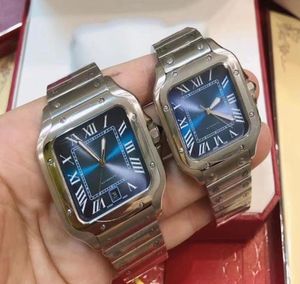 2022 new Square Watches 40mm Geneva Genuine Stainless Steel Mechanical Watches Case and Bracelet Fashion Mens Male Wristwatch ca024270961