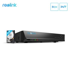 Intercom Reolink 8ch POE NVR Sistema di telecamera di sicurezza 2TB HDD per 4MP 5MP 4K 12MP IP telecamere 24/7 Record Record Video registratore H.265 RLN8410