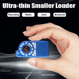 Radyo Mini Cep FM Radyo Bluetooth 5.0 Hoparlör Kaydedici HIFI MÜZİK ÇALIŞI HD Ekran Destek Poweroff Bellek TF Kart Oyunu