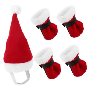 Dog Apparel Pet Christmas Outfit Xmas Party Decorative Hat Ornament Small Socks Cosplay Cap And Fabric Costumes Mini Cat Headdress Hats