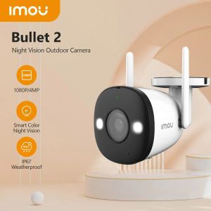 Kameralar IMou Bullet 2 2MP/4MP WiFi IP Kamera Açık Mekan 16x Dijital Zoom 2.8mm Lenswireless Kamera H.265 OnVIF Güvenlik CCTV Kamera