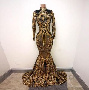 GiayMus Luxurious Major Beading Mermaid Evening Dresses Sexy Sequins High Neck Prom Dresses Vestidos De Festa Graduate Arabian Eve2072174