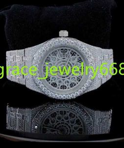 Moissanitbussar ner Ice Out D Moissanite White Color Tone Top Quality Jewelry Hip Hop Personlig lyxanpassad Watc