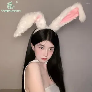 Parti Malzemeleri Sevimli kadınlar lolita cosplay kafa bandı kabarık peluş peluş tatlı uzun kulaklar saç çember karikatür anime başlık