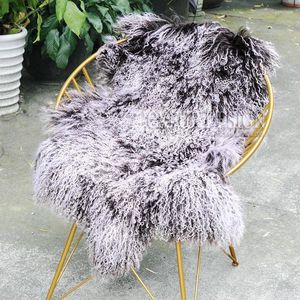 Blankets CX-D-60C Wool Pile Sheepskin Rug Luxurious Lambskin Carpet Sofa Cover Curly Sheep Fur Throws Blanket