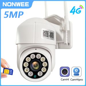 Камеры 5MP PTZ Wireless Wi -Fi Video Surveillance Camera 1080p 4G SIM -карта Скорость Скорость Dome Outdoor HD CCTV CAMER IR Night Vision 20m Camhipro