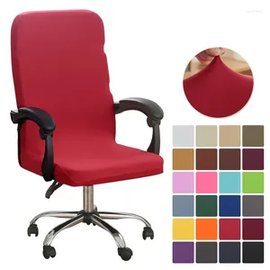 Sandalye kapakları spandeks ofis streç oyun kapağı düz renkli bilgisayar sandalyeleri ev dekor için elastik slipcovers