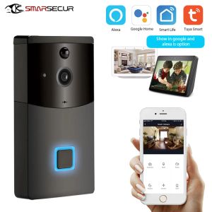 Doorbell 2.0MP Tuya App WiFi Doorbell Camera Smart Home Rainproof Wireless Video Intercom Doorbell Pir Motion Detection Security CCTV Cam