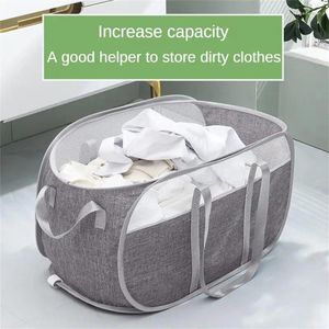 Laundry Bags Oxford Cloth Storage Basket Black Easy To Clean Heavy Load Healthy And Odorless Save Space Houseware Large Capacity Bag