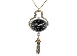 Antique Reth Mini Glass Ball Bull Eye Design Pocket Watch Quarz Analog Display Uhren Halskette Kette für Männer Frauen Geschenk1456303