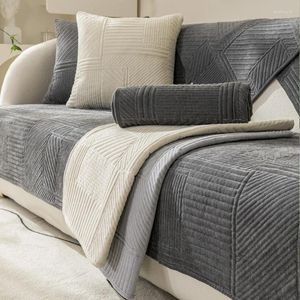 Stuhlabdeckungen Massives Chenille -Sofa verdicken Kissen Home Decor Sessel Handtuch Möbel Sitzdeckel Ecke Schlupf für Wohnzimmer