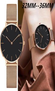 Women Women Watch Fashion Wristwatch DW Advanced الإصدار 36 مم 32 مم 28 مم مواد من الفولاذ المقاوم للصدأ الساعات مونتر دي لوكس 9378202