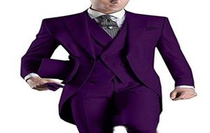 Whiteblackpurpleburgundyblue erkek resmi parti dans blazer tailcoats erkekler parti sağdıçsmen takımları düğün smokin