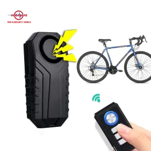 Kits Vattentät cykel Alarm Motorcykel Electric Vehicle Bike Security Burglar Alarm Fjärrkontroll Vibrationsdetektor