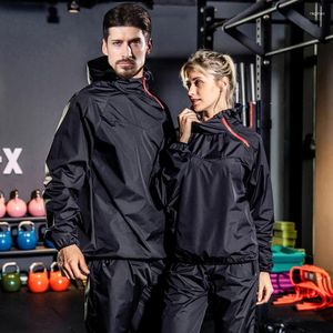 Erkekler Trailsits ueteey sauna takım elbise spor salonu erkekler tam vücut terleme spor giyim kadınları boks koşu eğitimi fitness kilo kaybı unisex