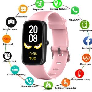Braccialetti 2022 Slim Women Smart Bracciale Watch Continuo Continuo Canna Ossigeno Smartwatch Smart Watch Original Pk Xiaomi Mi Band 4 5 6