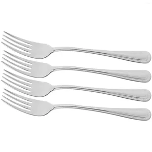 Forks 4 Pcs Stainless Steel Dessert Metal Table Gilded Kitchen Flatware Dinner