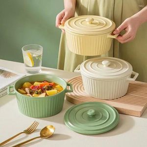 Schalen Suppenschüssel Porzellan für große Keramik mit Deckel Küchenzubehör Suppen Haushaltszellungen Ramen Supplies Bar