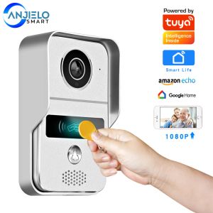 Door de campainha 1080p Tuya Smart Video Doorbell Wi -Fi Wireless Video Intercom para proteção de segurança doméstica Google Home Apartment