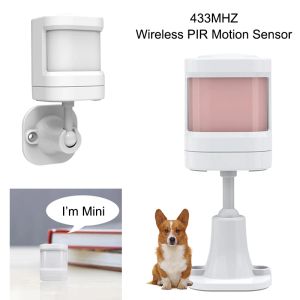 Detektor ACJ 433MHz PIR -Bewegungssensor Mini Antipet Wireless Infrarotdetektor für PG103 107 G20 G30 GSM Home Security Alarm System