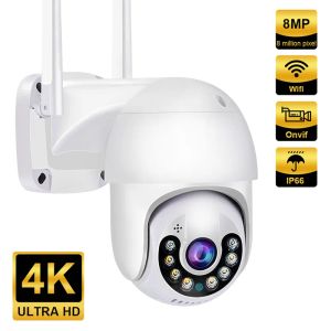 Cameras 8MP 4K PTZ Camera IP Outdoor WiFi Camera HD 5MP H.265 Wireless Surveillance Security CCTV 1080P AI Tracking P2P Onvif iCsee