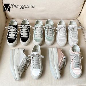 Lässige Schuhe 2024 Trendy Girls Silk Sneakers Schnürfeind Canvas Erhöhte Höhe Erhöhung Espadrilles Frau Plattform Low-Top Flats Slateser