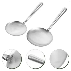 Colheres 2 pcs colher de sopa de tofu banqueto de banquetes Stainless Wok Servando escada 201 Scoops de geléia de aço