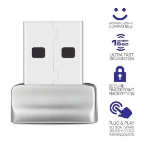 デバイスMINI USB VingerafdruklezerモジュールアパートボアWindows 7 8 10 11 Hello Biometrie Security Key Biometrische Scanner Hangslot Voor