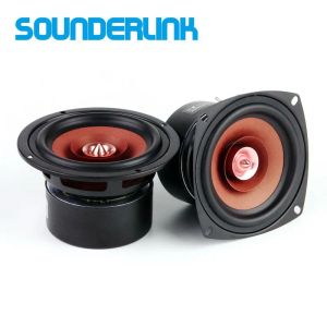 Altoparlanti 2pcs/lotto Sounderlink da 4 pollici a gamma completa Monitoraggio Tweeter Woofer Hifi Woofer con cono Kapton a 2 strati in alluminio