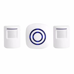 Kits Wireless Motion Sensor Detector Gate Entry Door Bell Welcome Chime Alert Alarm EU Plug Smart Home Security Driveway Alarm