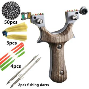Acessórios Slingshot de liga de tiro precisional com elástico de borracha imitação de madeira catapulta infravermelha catapulta ao ar livre