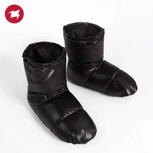 Ausrüstung Aegismax Upgrade im Freien Camping Down Stiefel Winter warme Hausschuhe 650FP Entenschuhe Abdeckung Fußsocken für Schlafsack Zelt