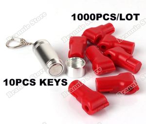 Kit 1000pcs/lotto all'ingrosso EAS Mini Security Display Hook Stop Blocco EAS StopBlock Tag Antitheft+10pcs chiavi magnetiche Spedizione gratuita