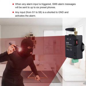 Kits GA09 Mini 8 Channels GSM Alarm System Wireless Security Alarm SMS Phone Call Alarms for Home Security DC 6V