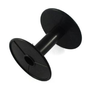 Other 10pcs Plastic Spools Wheel Black Empty Wire Bobbins Round for Beading Cord String Ribbon Jewelry Accessories F80