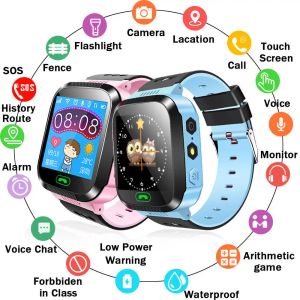 Watches Y21S Smart Watch Children's 2022 New SOS Clock Call Phone Bracelet Location Tracker Smartwatch Kid's Gift for Android IOS