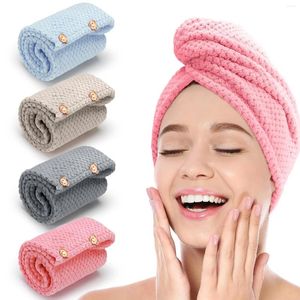 Toalhas de microfibra toalhas de cabelo super absorvente secar a cabeça embrulhada anti frizz rápida turbante