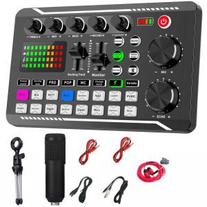 Microphones Sound Card Kit For Live Streaming English Version Streaming Equipment Bundle Sound Effects Board Live Streaming