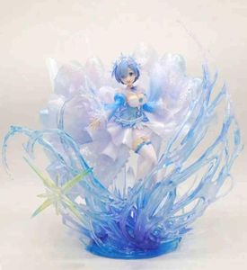 人生はゼロフィギュアとは異なる世界をrem reゼロクリスタルドレスpvcアクションフィギュアコレクションモデルおもちゃ人形ギフトQ06212585299