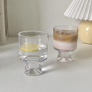 Wine Glasses INS Style Red Champagne Cocktail Goblet Crystal Transparent Juice Milk Coffee Cup Decorative Ice Cream Dessert Smoothie