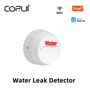 Detector CORUI Tuya WIFI Tank Full Water Linkage Alarm Smart Water Immersion Sensor Smart Life Remote Control Water Leak Detector