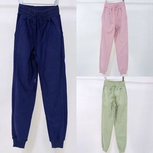 Lu alinhado calça de moletom alinhada Mulher mulher inverno calça de calça algin jogger mulheres fitness algodão calças soltas correndo calças para roupas de ginástica ao ar livre