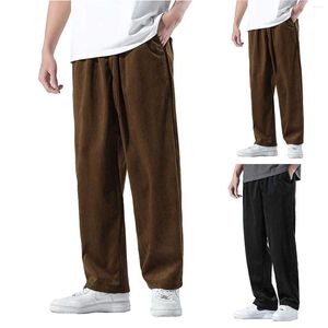 Men's Pants Corduroy Casual Spring And Autumn Fashion Trousers Solid Color Straight Loose Sweatpants Pantalones Hombre