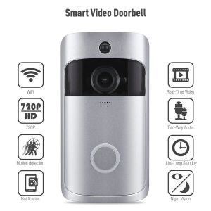 Dzwonki do drzwi WiFi Doorbell Smart Home 720p HD Bezprzewodowe drzwi telefoniczne dzwonek