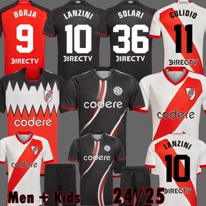 2024 2025 Colidio River Plate Soccer Jerseys Barco Quintero Alvarezpratto Fernandez Camisetas Solari Men Kids Kits Set 24 25 Football Shirts Palacios Equipments