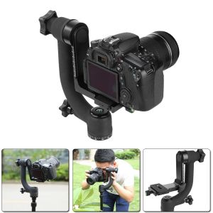 Monopods Alloyseed Panoramic Gimbal stativkulhuvud 1/4 tum skruv med snabb frigöringsplatta för DSLR -kameravelningslins