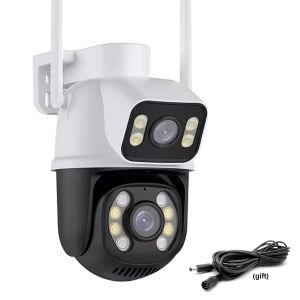 カメラHD 6MPデュアルレンズIP WiFiカメラ屋外屋内セキュリティ保護CCTV 360 PTZモニタースマートホームKamera Secur Surveillance Cam