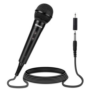 Mikrofone SHINCO 4M Kabel Dynamisches Karaoke -Mikrofon zum Singen Metall Handheld -Mikrofon kompatibel mit Karaoke Machine Lautsprecher Amp -Mixer