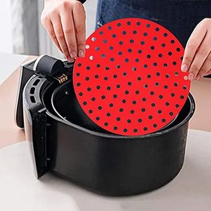 Silikonluft Frittier Liner Nicht-Stick-Dampfer Pad Back Innen Liner Kochmatte Küche Utensilien Accessoires Umweltfreundliches Kochgeschirr