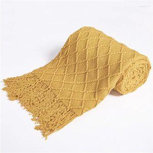 Blankets Sofa Throw Blanket With Tassels Knitted Thread For Winter Warm Nordic Soft Towel Bed Tapestr